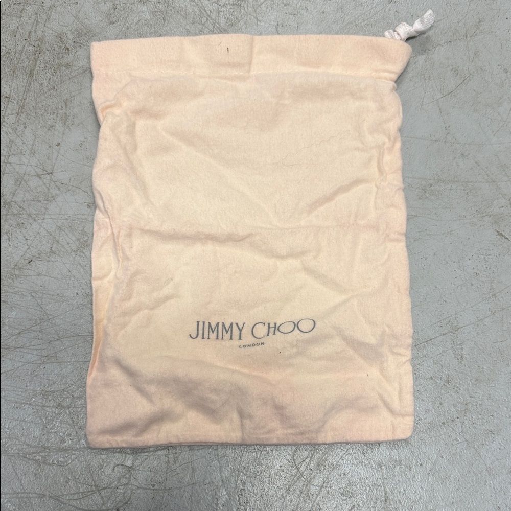 Jimmy Choo Dust Bag in Light Pink Small Accessory Bag 18 x 9 Inch Drawstring Bag